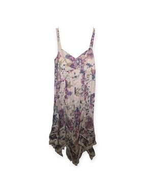 Women's NWT Lauren Ralph Lauren Floral Handkerchief 100% linen dress, size 16